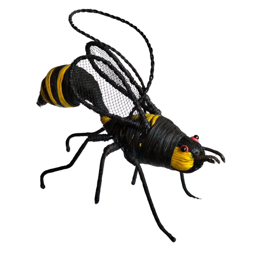 WASP INSECT ORNAMENT - WOVEN BY PERUVIAN AMAZON ARTISAN - Amazon Ecology