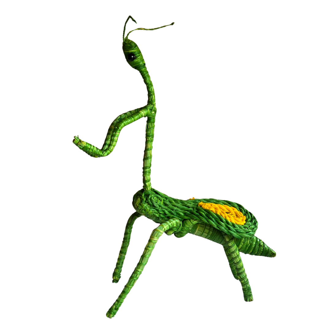 PRAYING MANTIS WOVEN INSECT ORNAMENT - HAND-MADE BY ARTISAN FROM THE PERUVIAN AMAZON - Amazon Ecology