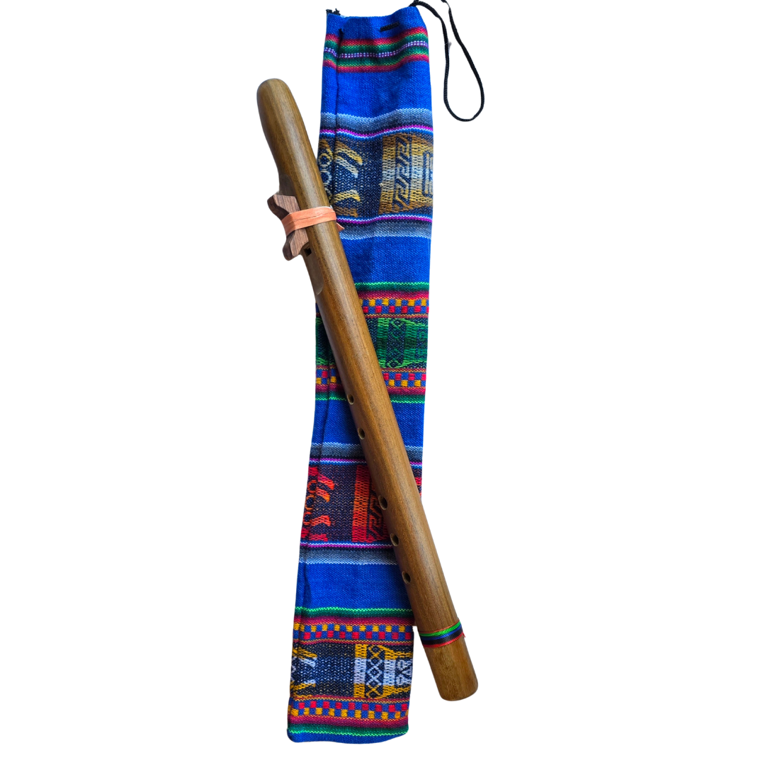 Tahuari and palo sangre quenacho flutes - made by native Peruvian artisan - Amazon Ecology