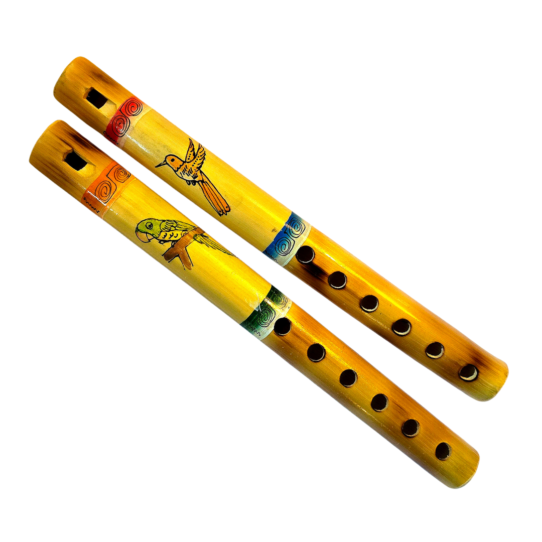 Bamboo flute with bird and nature designs - made by Amazon artisans - Amazon Ecology