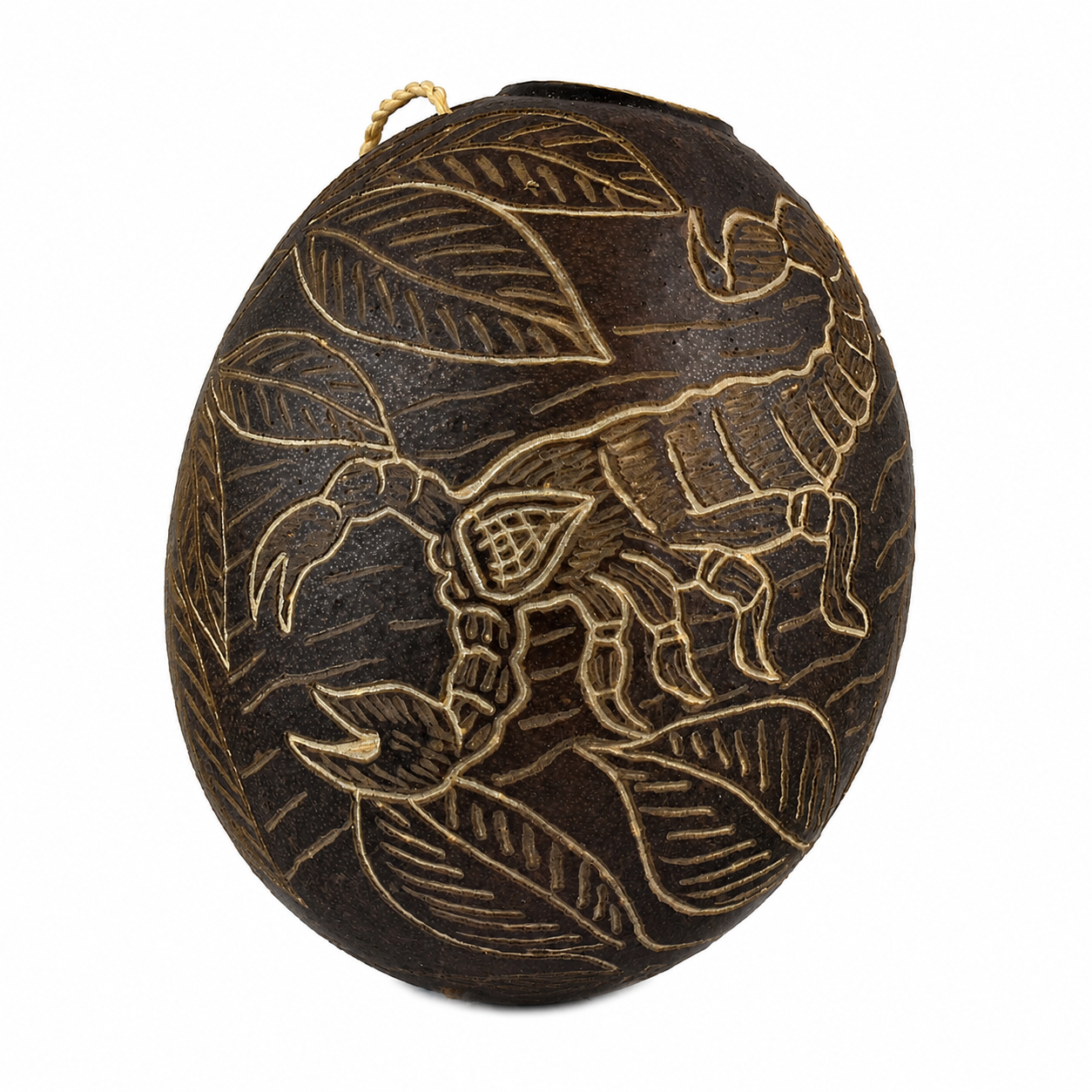 SCORPION - Insect Calabash Christmas tree ornament and hand rattle - Amazon Ecology