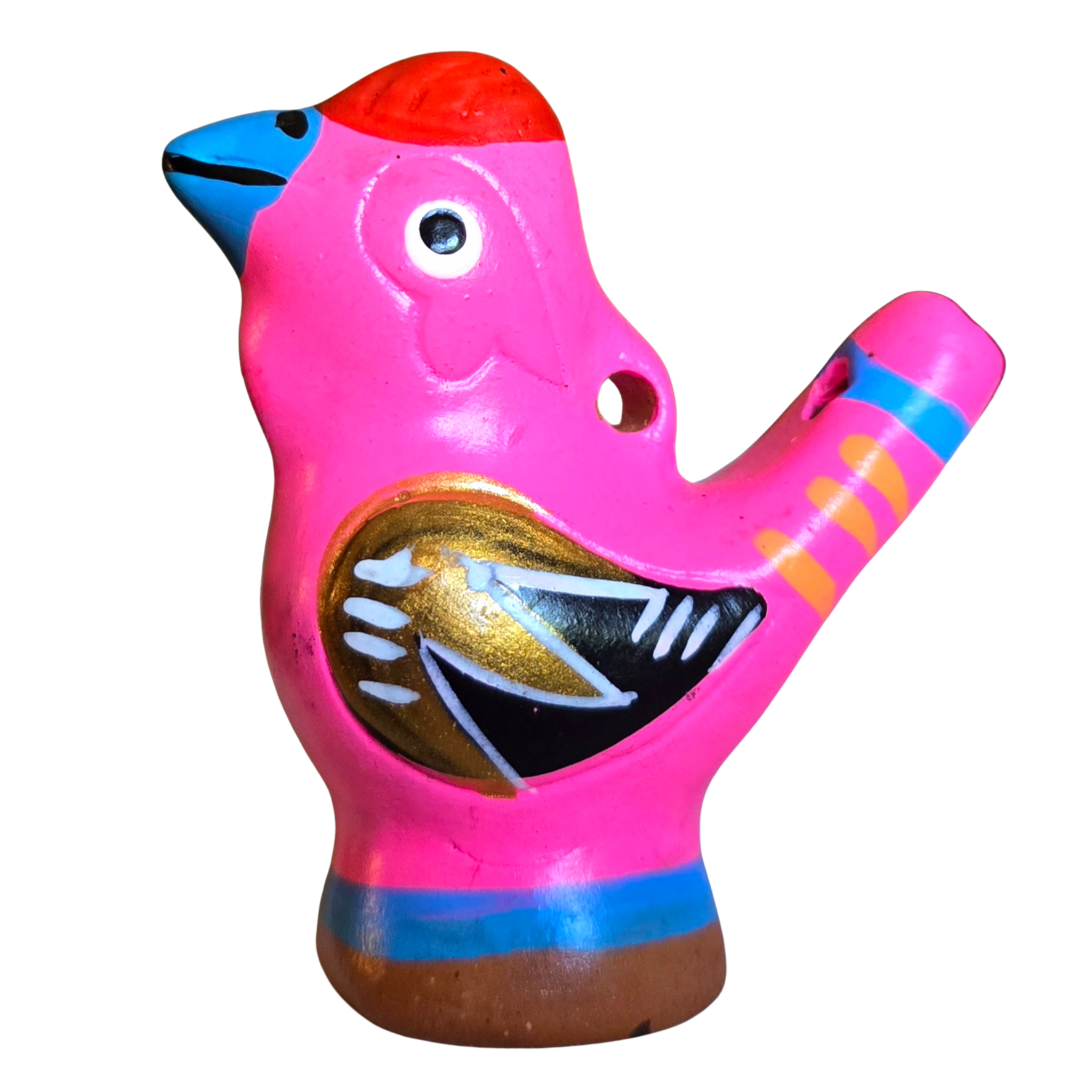 Rooster Ceramic bird water whistle from the Peruvian Amazon