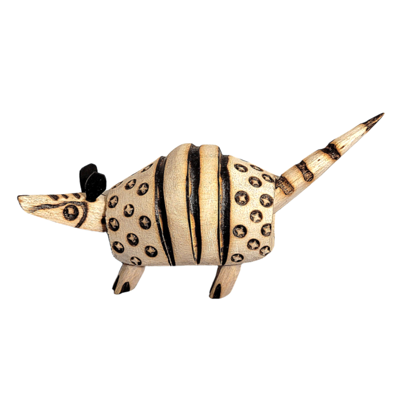 ARMADILLO BALSA WOOD FAIR-TRADE ORNAMENT - CARVED BY PERUVIAN AMAZON ARTISAN - Amazon Ecology