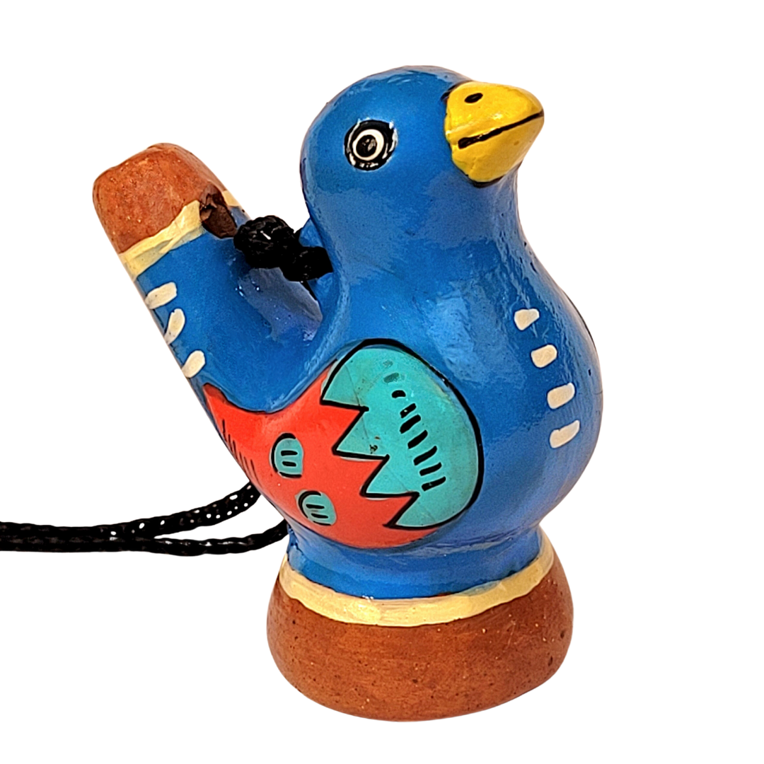 Colorful bird Ceramic water whistle from the Peruvian Amazon - Amazon Ecology
