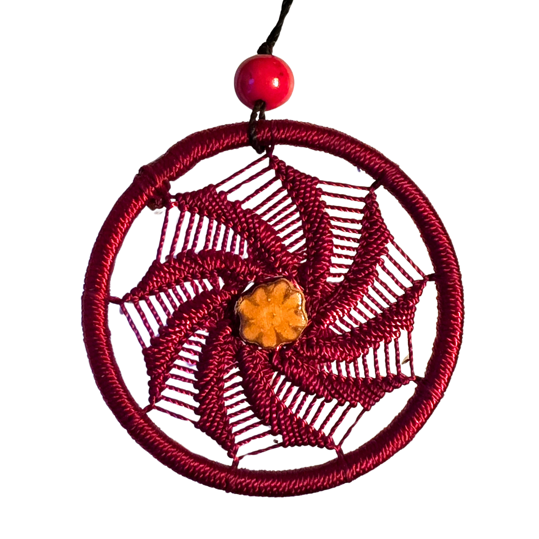 Dreamcatcher necklace with ayahuasca - made by artisans from the Peruvian Amazon - Amazon Ecology