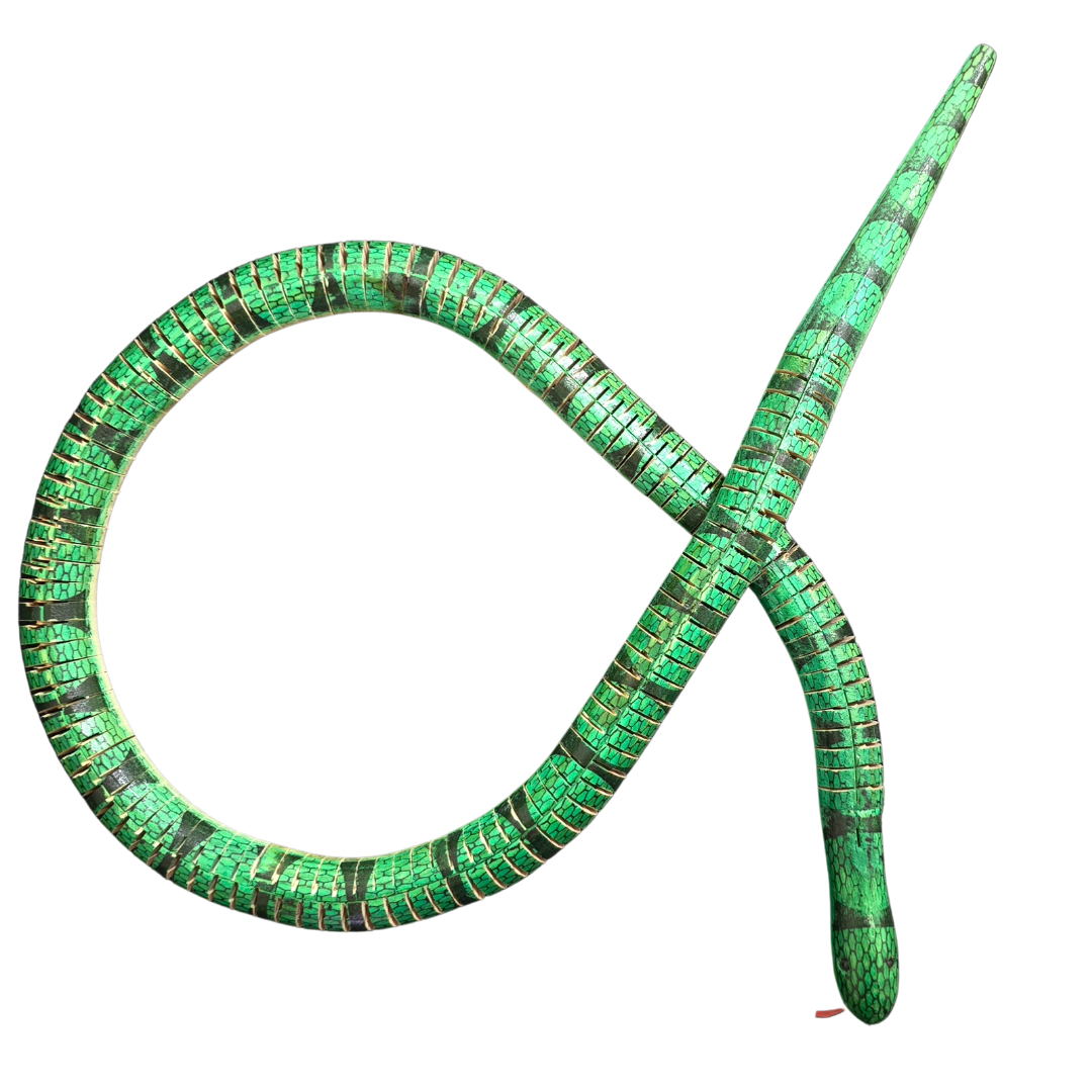 SLINKY WOODEN SNAKES - CARVED BY PERUVIAN AMAZON ARTISAN - Amazon Ecology