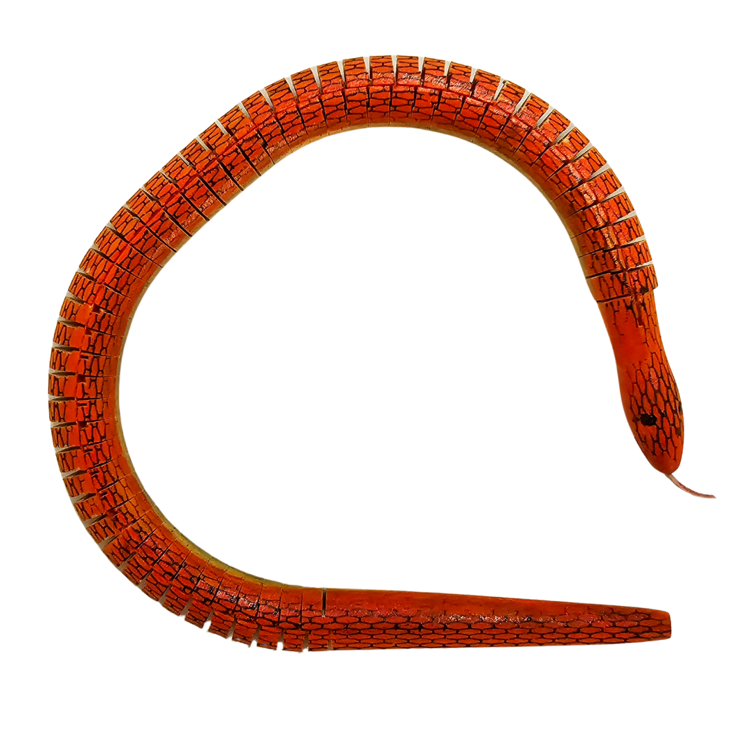 SLINKY WOODEN SNAKES - CARVED BY PERUVIAN AMAZON ARTISAN - Amazon Ecology