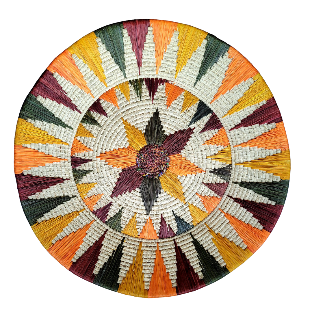 Sunflower Whimsy Handwoven Basket Fair Trade - Amazon Ecology