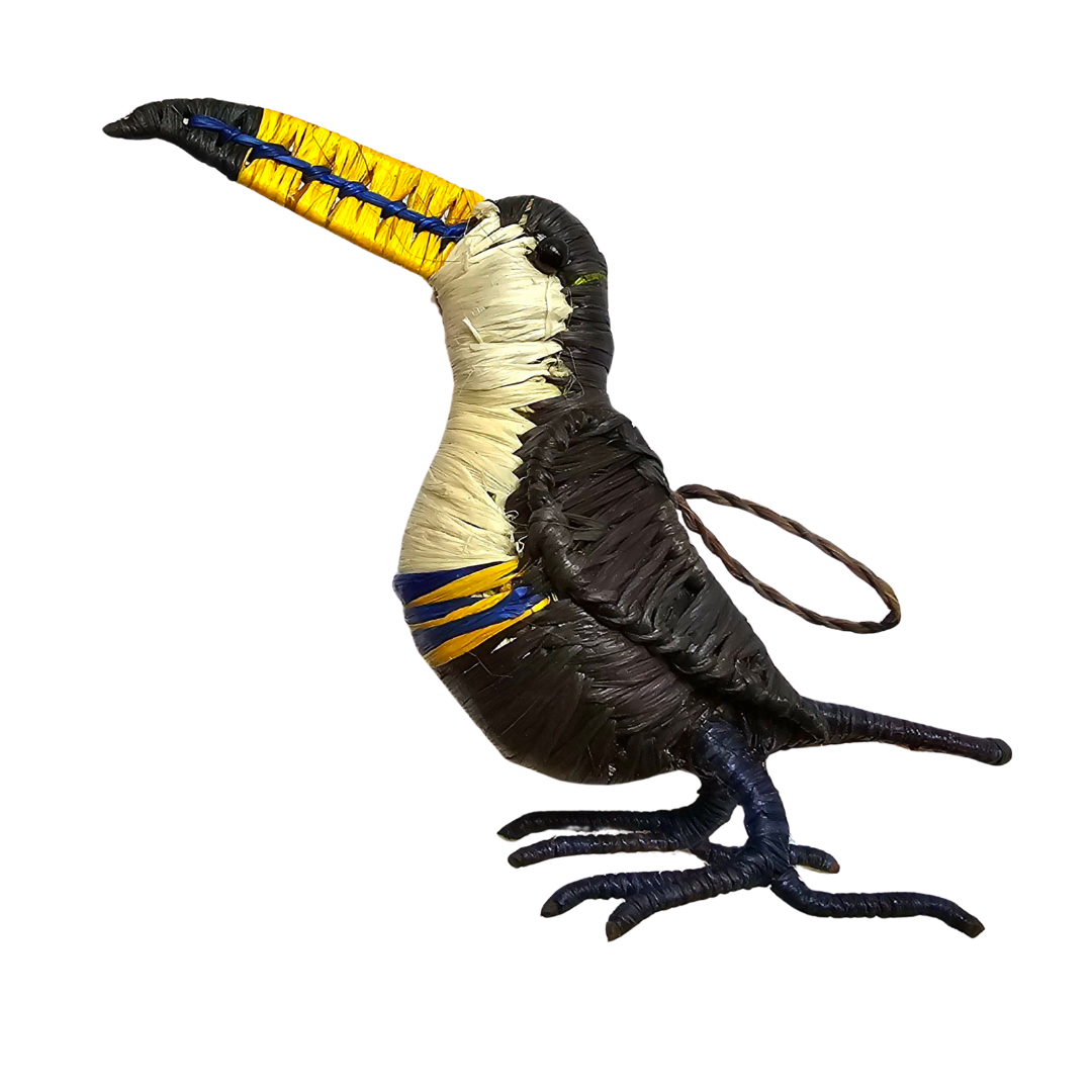 TOUCAN BIRD - FAIR-TRADE CHRISTMAS TREE ORNAMENT - WOVEN BY PERUVIAN AMAZON ARTISAN - Amazon Ecology