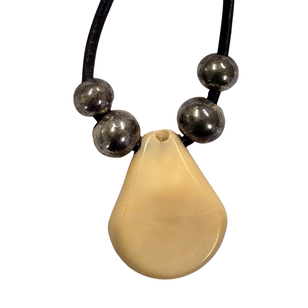 Tagua palm nut pendant necklace - made by artisan from the Peruvian Amazon - Amazon Ecology