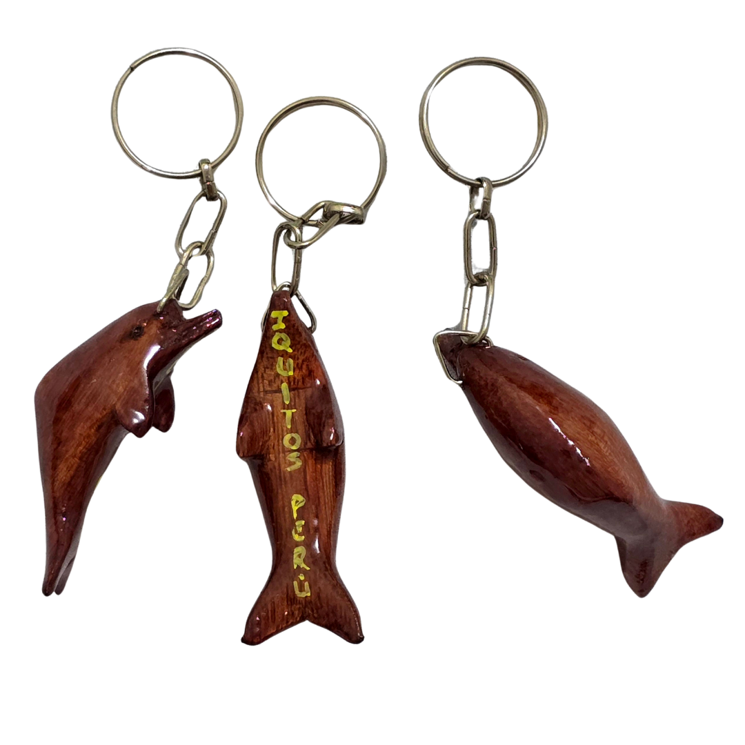 Palo sangre animal key chain - made by Peruvian Amazon artisan - Amazon Ecology