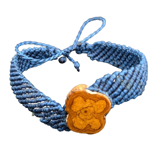 Ayahuasca vine oiled cotton macrame bracelets - made by Peruvian Amazon native artisans - Amazon Ecology