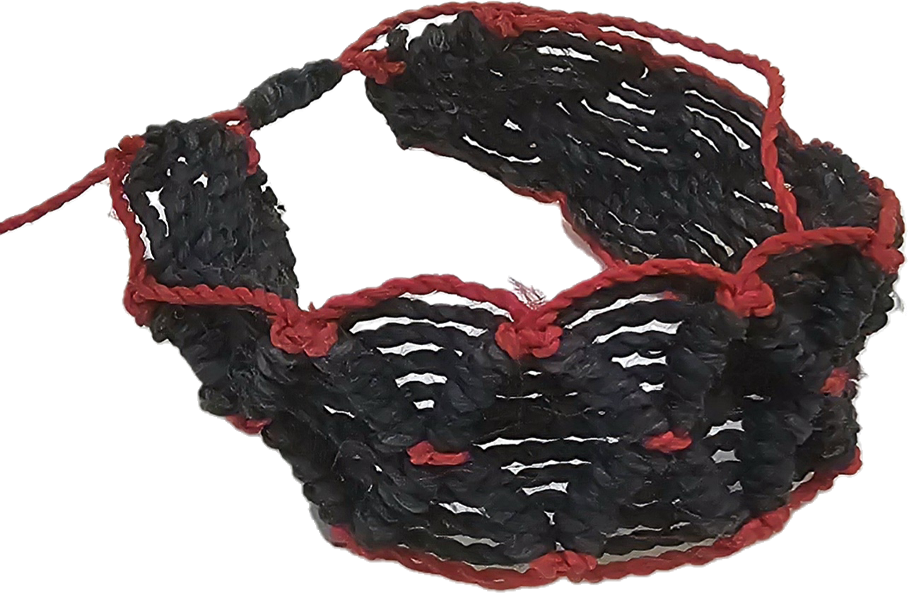 Bora native pattern chambira palm fiber bracelets - Amazon Ecology