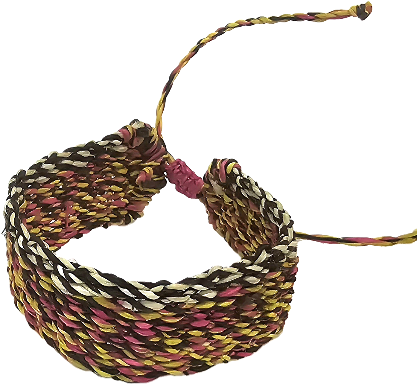 Bora native pattern chambira palm fiber bracelets - Amazon Ecology