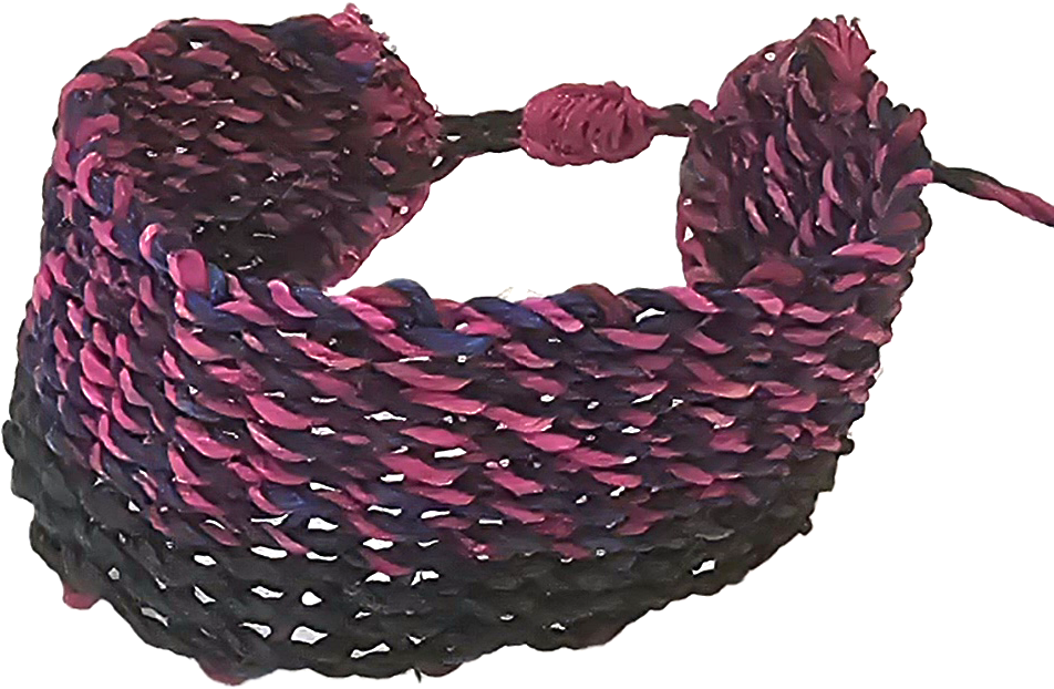 Bora native pattern chambira palm fiber bracelets - Amazon Ecology