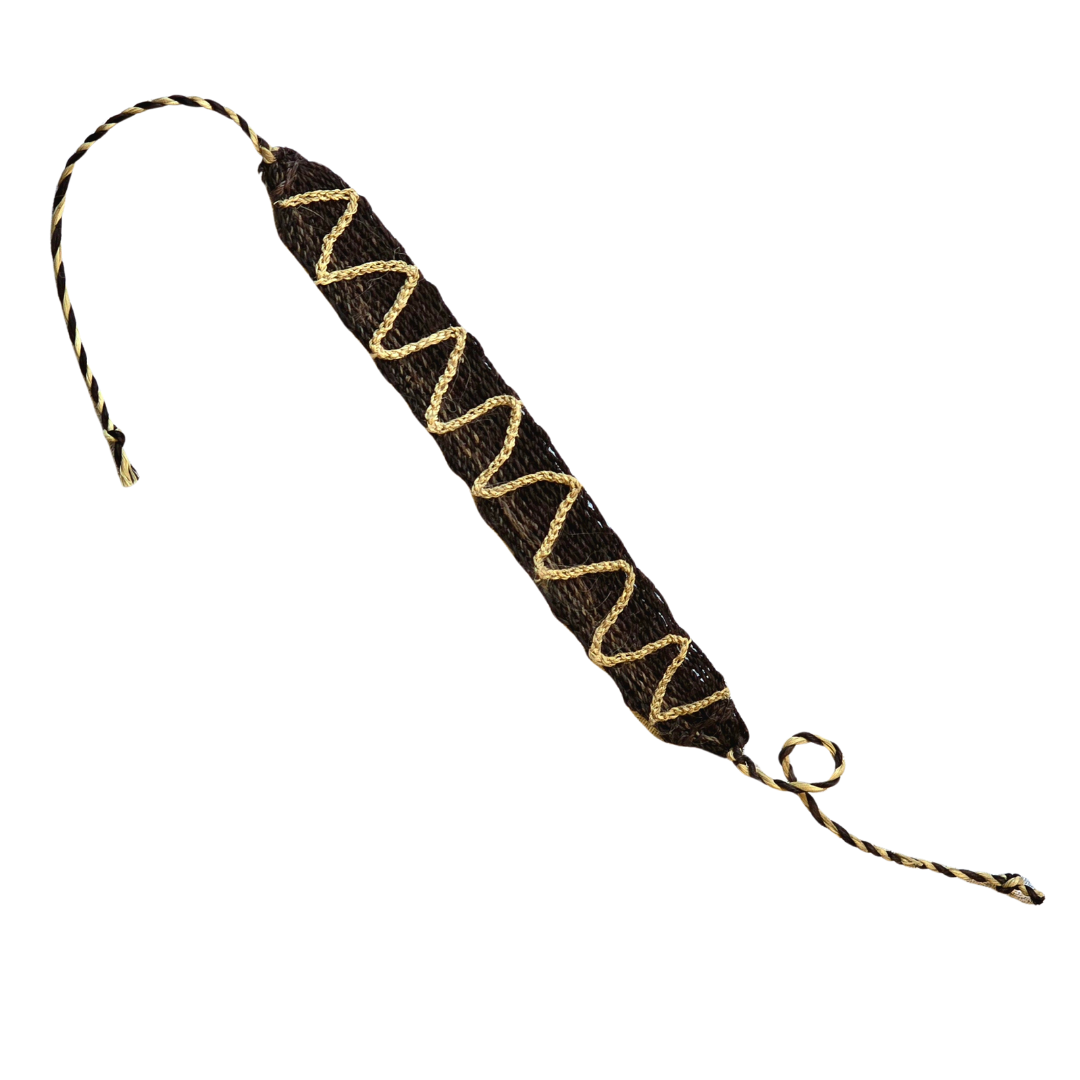 Bora native pattern chambira palm fiber bracelets - Amazon Ecology