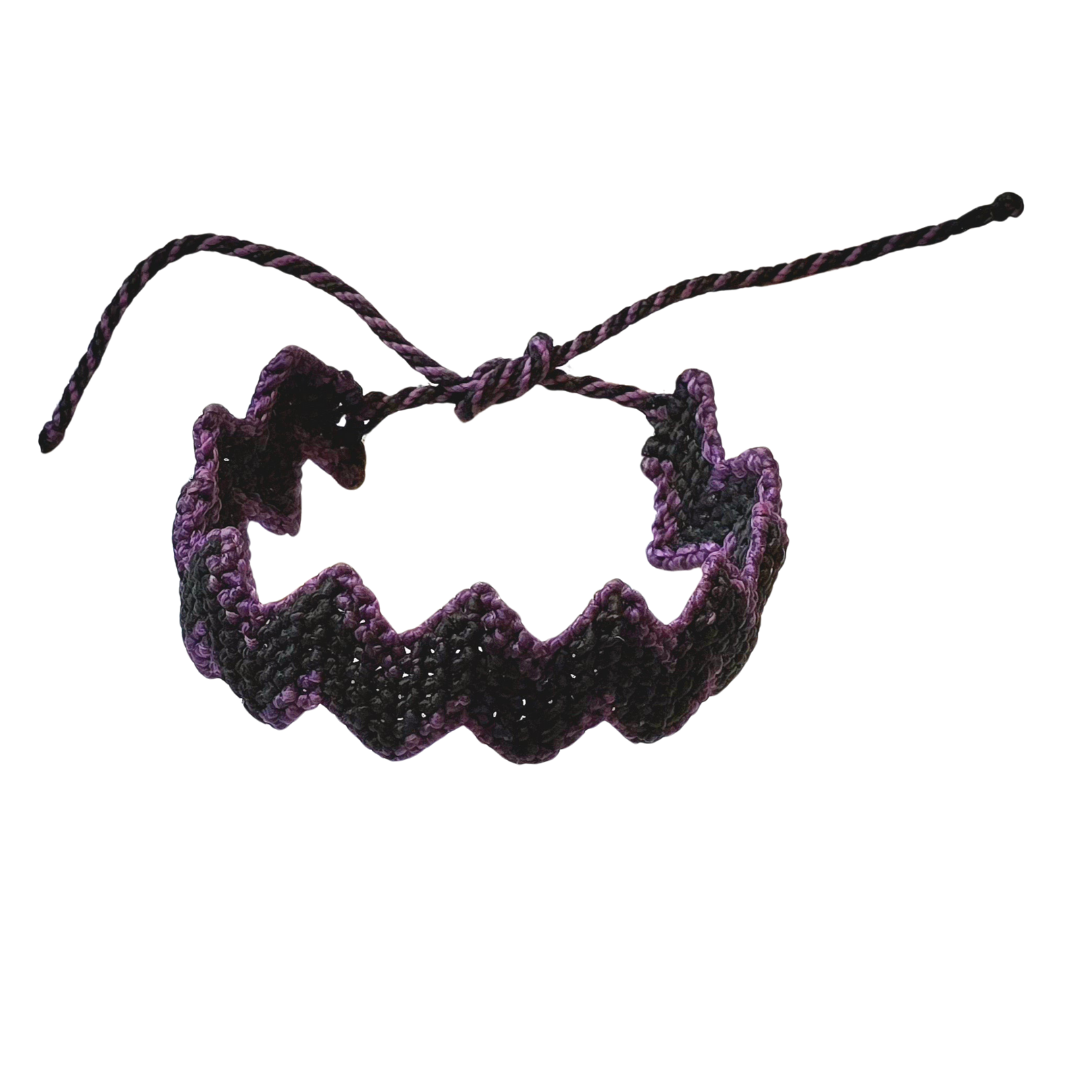 Bora native pattern chambira palm fiber bracelets - Amazon Ecology