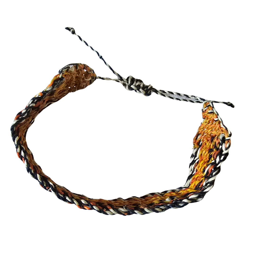 Bora native pattern chambira palm fiber bracelets - Amazon Ecology