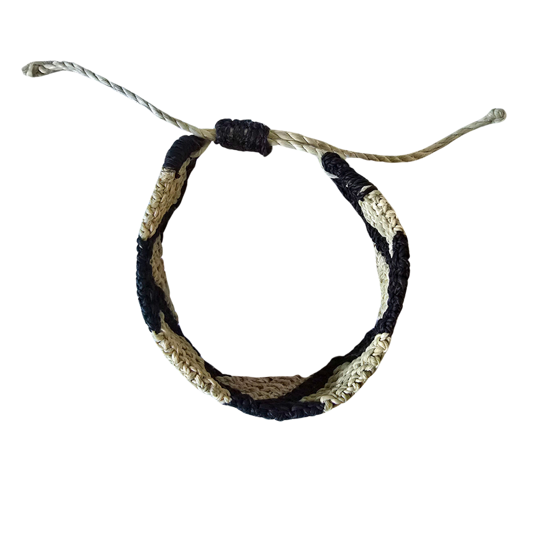 Bora native pattern chambira palm fiber bracelets - Amazon Ecology