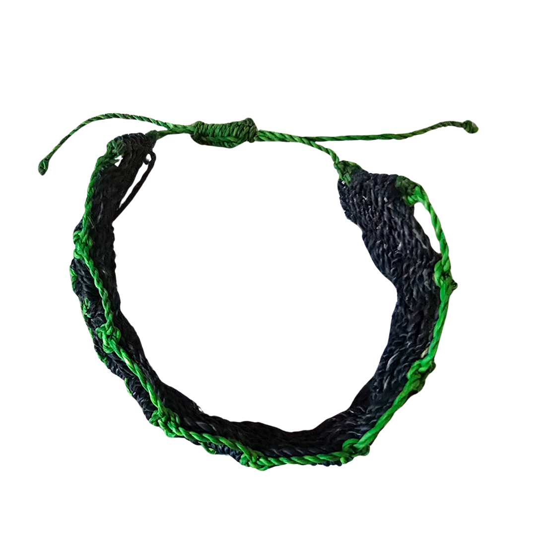 Bora native pattern chambira palm fiber bracelets - Amazon Ecology