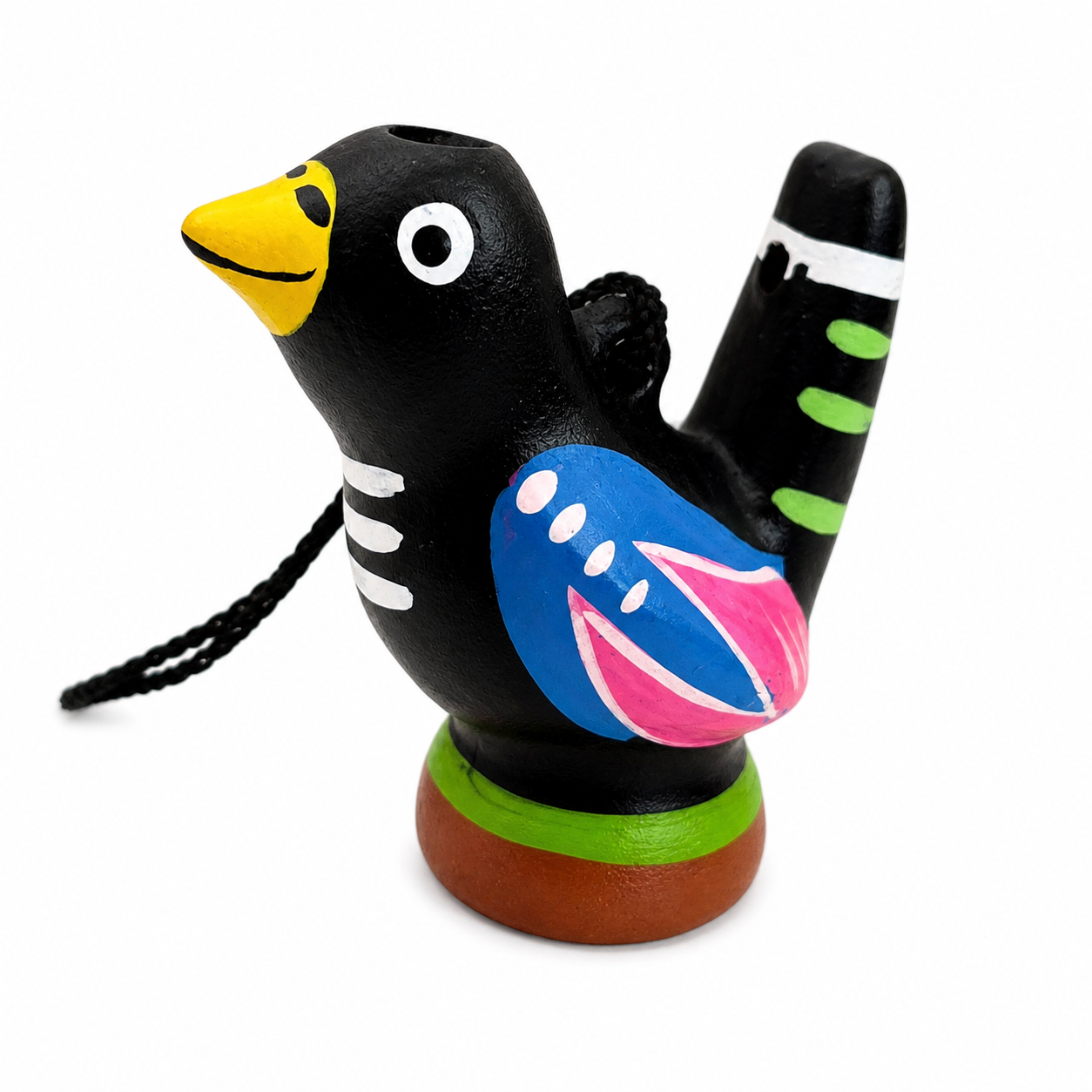 Colorful songbird ceramic bird water whistle from the Peruvian Amazon - Amazon Ecology