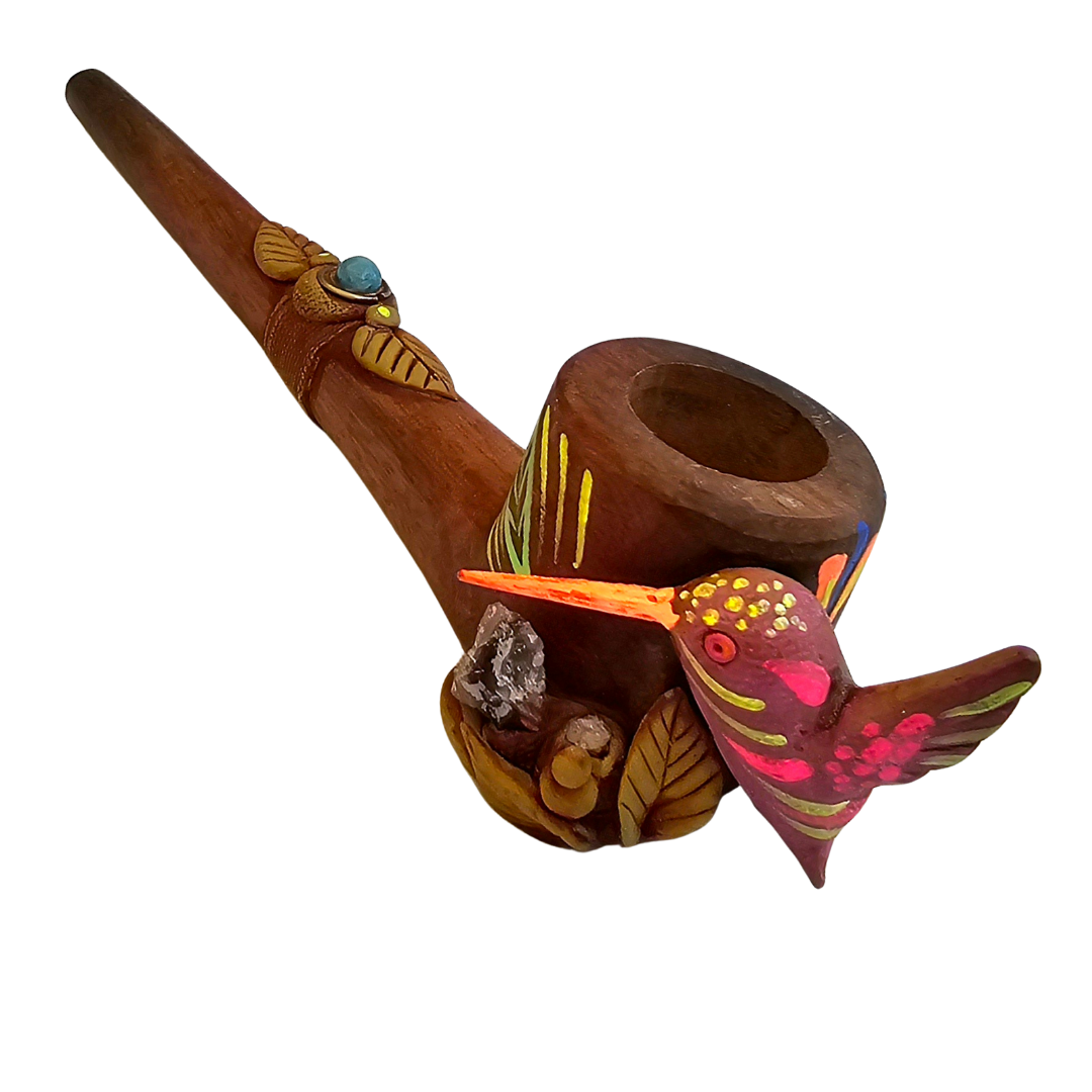 Palo sangre pipes with crystals - Amazon Ecology