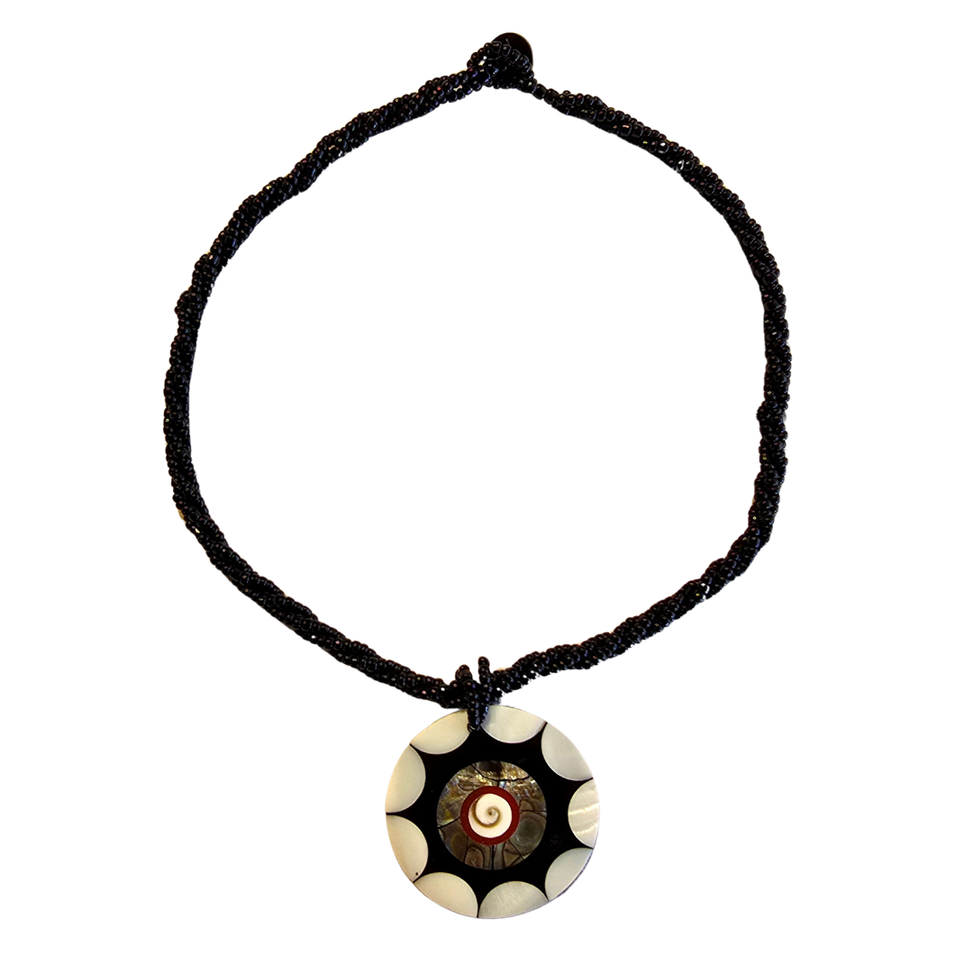 Black star abalone necklace from the Peruvian Amazon