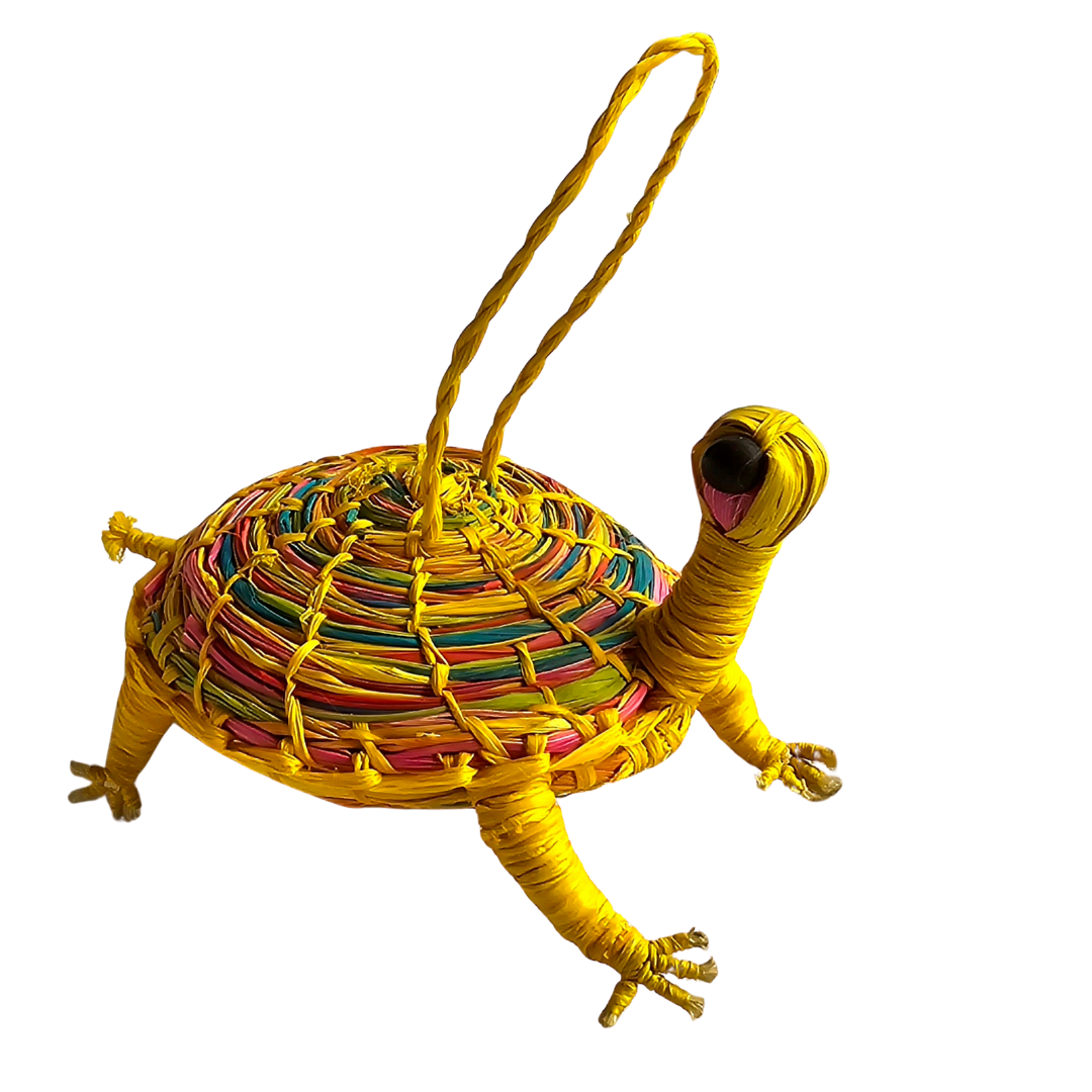 WOVEN TURTLE FAIR -TRADE ORNAMENT - MADE BY PERUVIAN AMAZON ARTISAN - Amazon Ecology