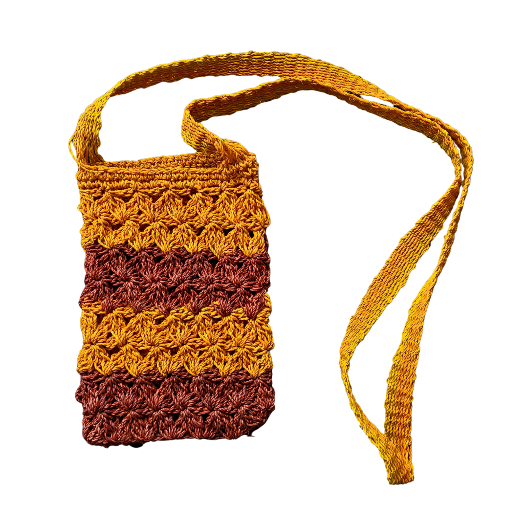 Two color stripe hand-made cell phone holders - made by Peruvian native artisans - Amazon Ecology