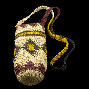 Fair-Trade Bottle Carrier/Wine Tote with Bora diamond native pattern