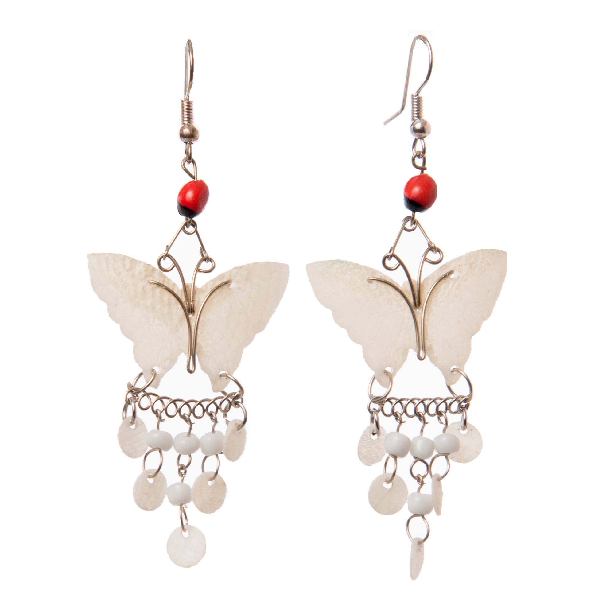 Paiche Fish Scales Butterfly Earrings - Amazon Ecology
