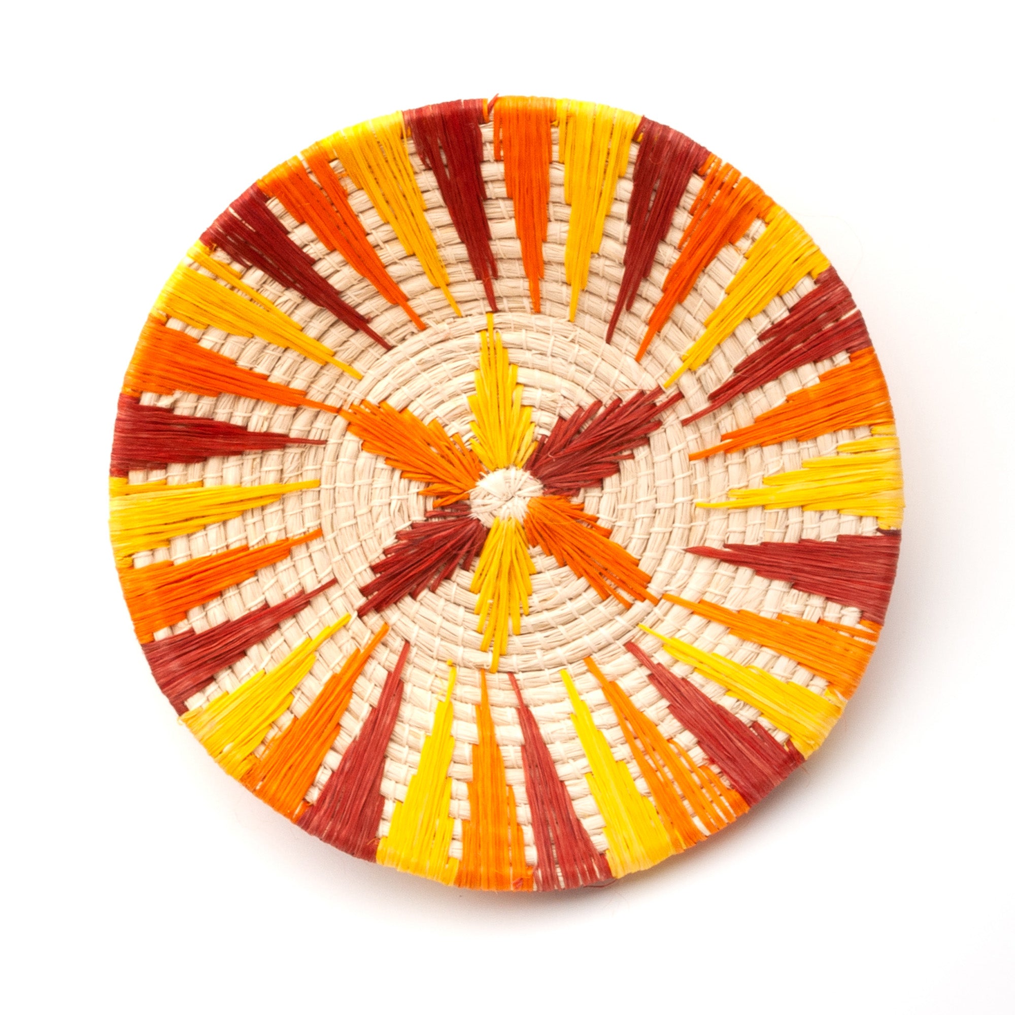 Roaring Fire Star Flower Decorative Basket - Fair Trade and Handwoven by Peruvian Amazon artisan - Amazon Ecology