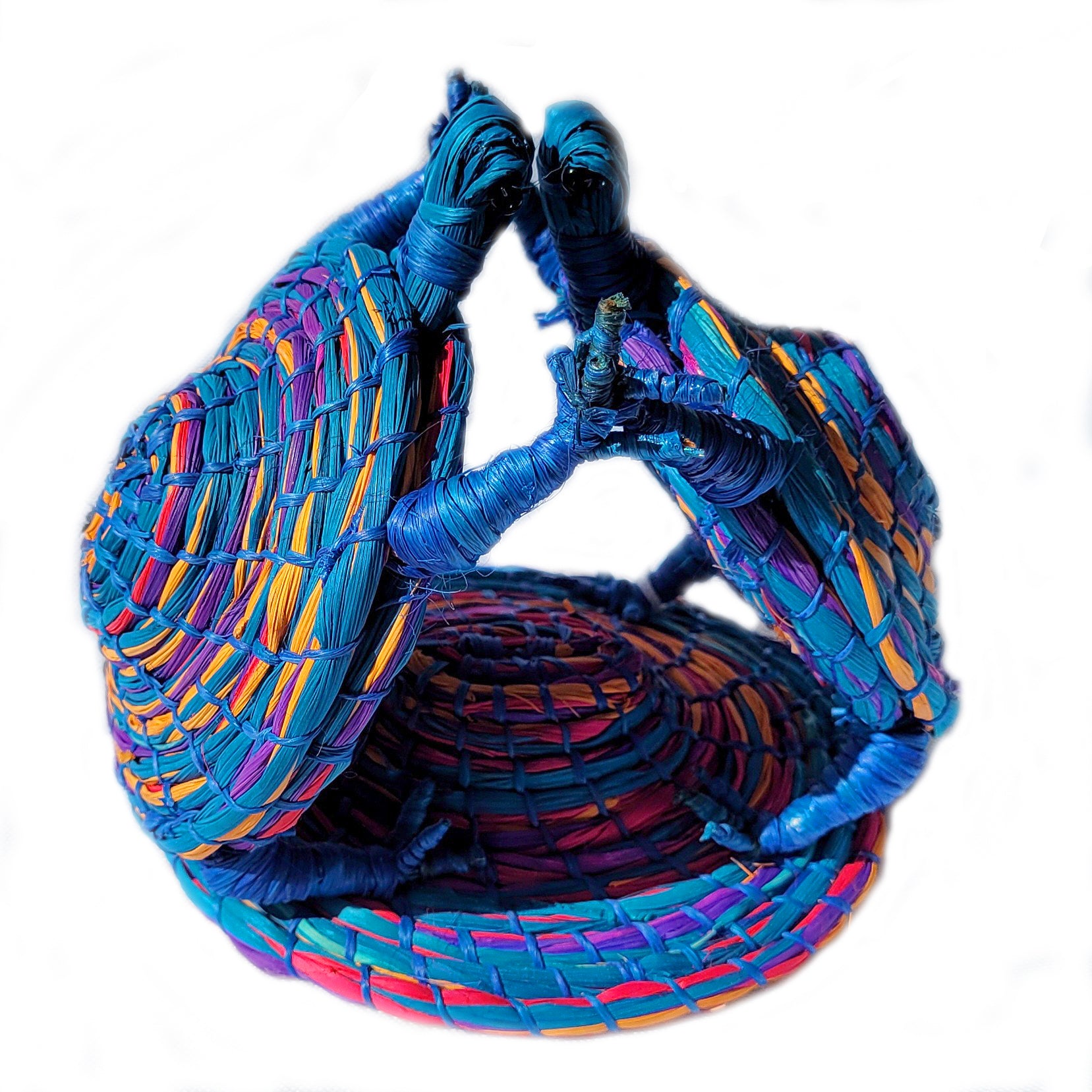 DANCING WOVEN TURTLES - DECORATION, ORNAMENT AND NAPKIN HOLDER - MADE BY PERUVIAN AMAZON ARTISAN - Amazon Ecology