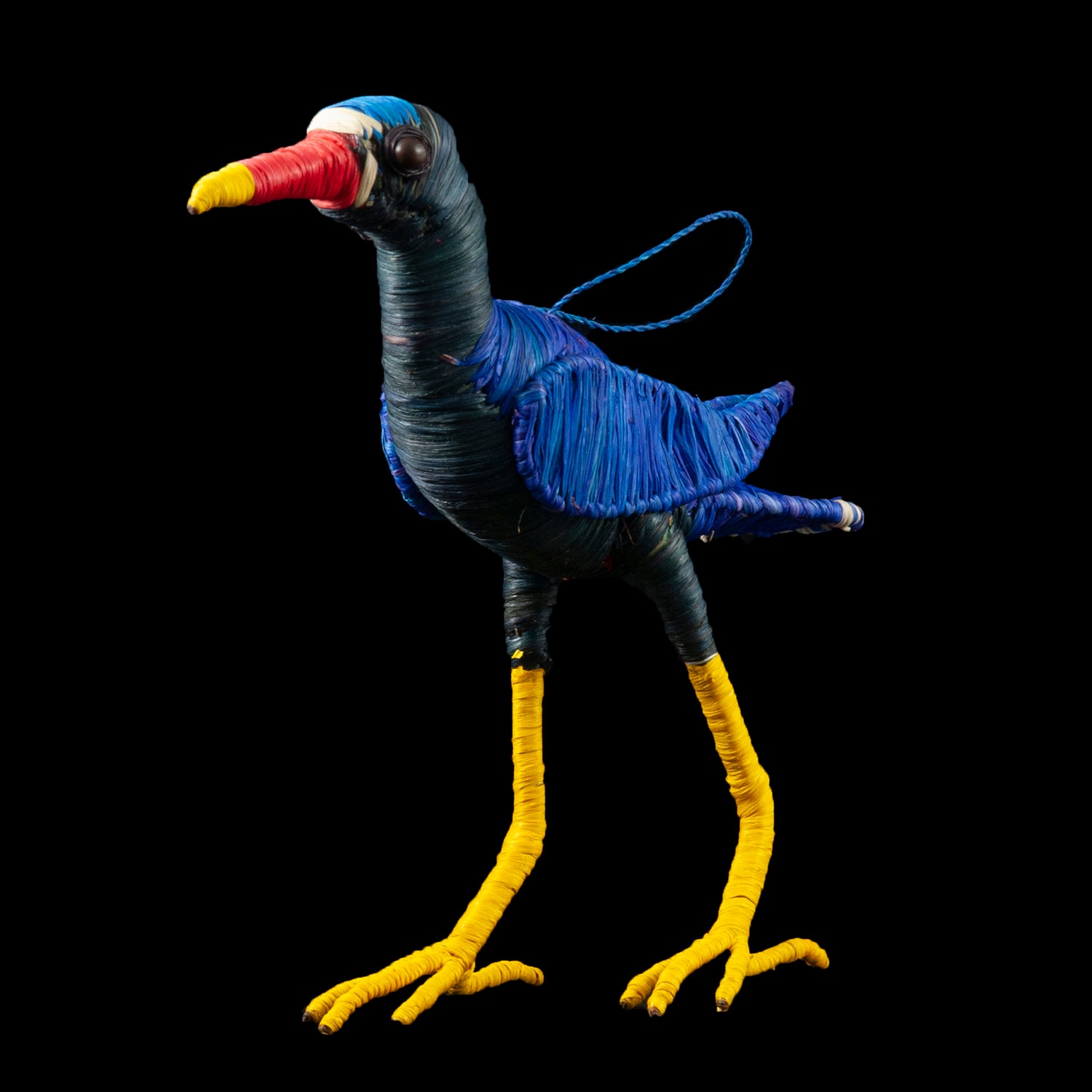 PURPLE GALLINULE BIRD - FAIR-TRADE CHRISTMAS TREE ORNAMENT - WOVEN BY PERUVIAN AMAZON ARTISAN - Amazon Ecology