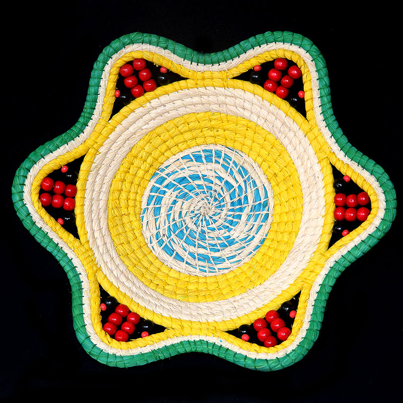 LEMON AND LIME - HANDMADE CHAMBIRA PALM FIBER BASKET - WOVEN BY ARTISAN FROM PERUVIAN AMAZON - Amazon Ecology