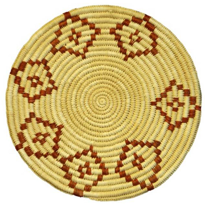 Woven hot pad (trivet) and center piece - black with diamond figures - Amazon Ecology