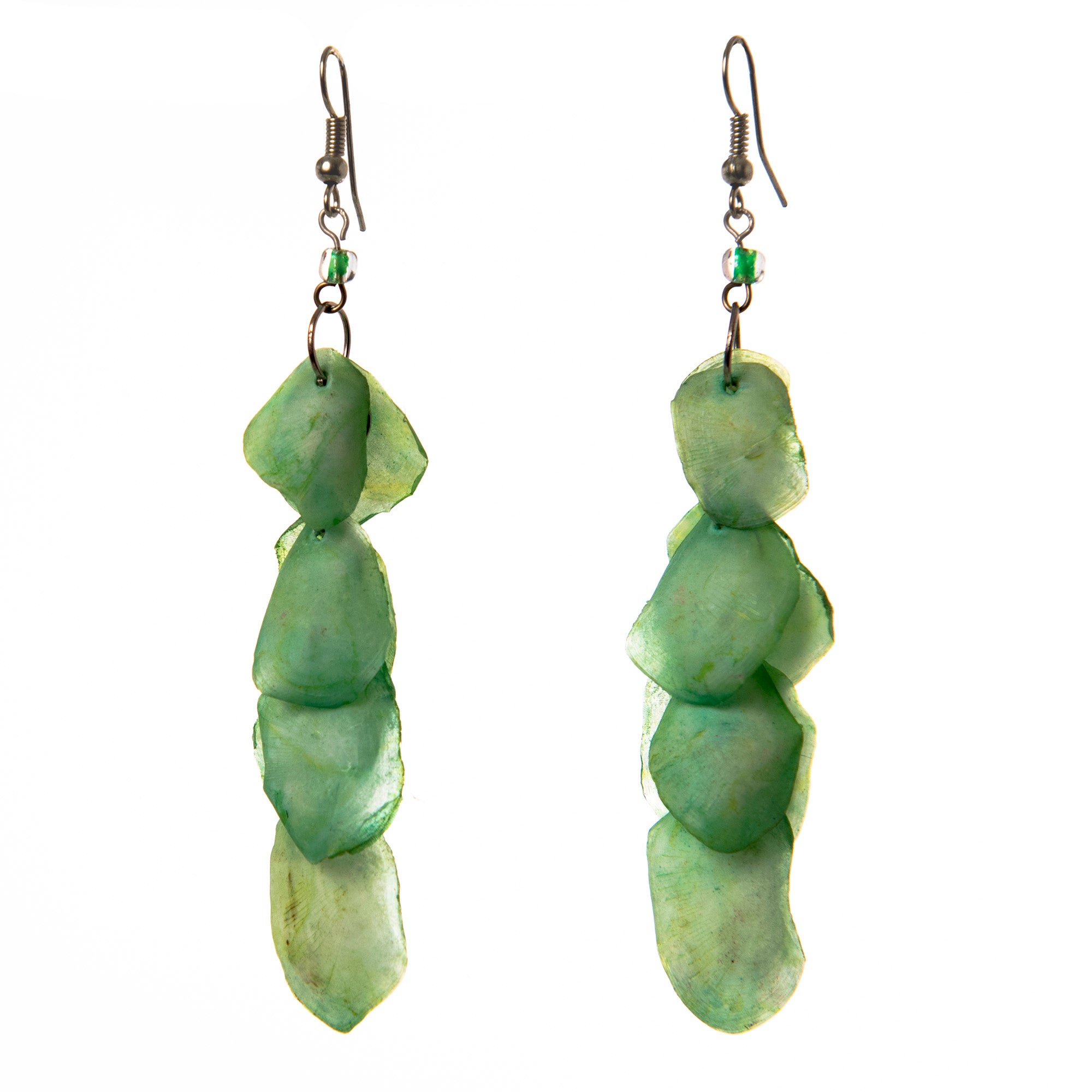Cascading Arawana Fish Scales Earrings - Amazon Ecology