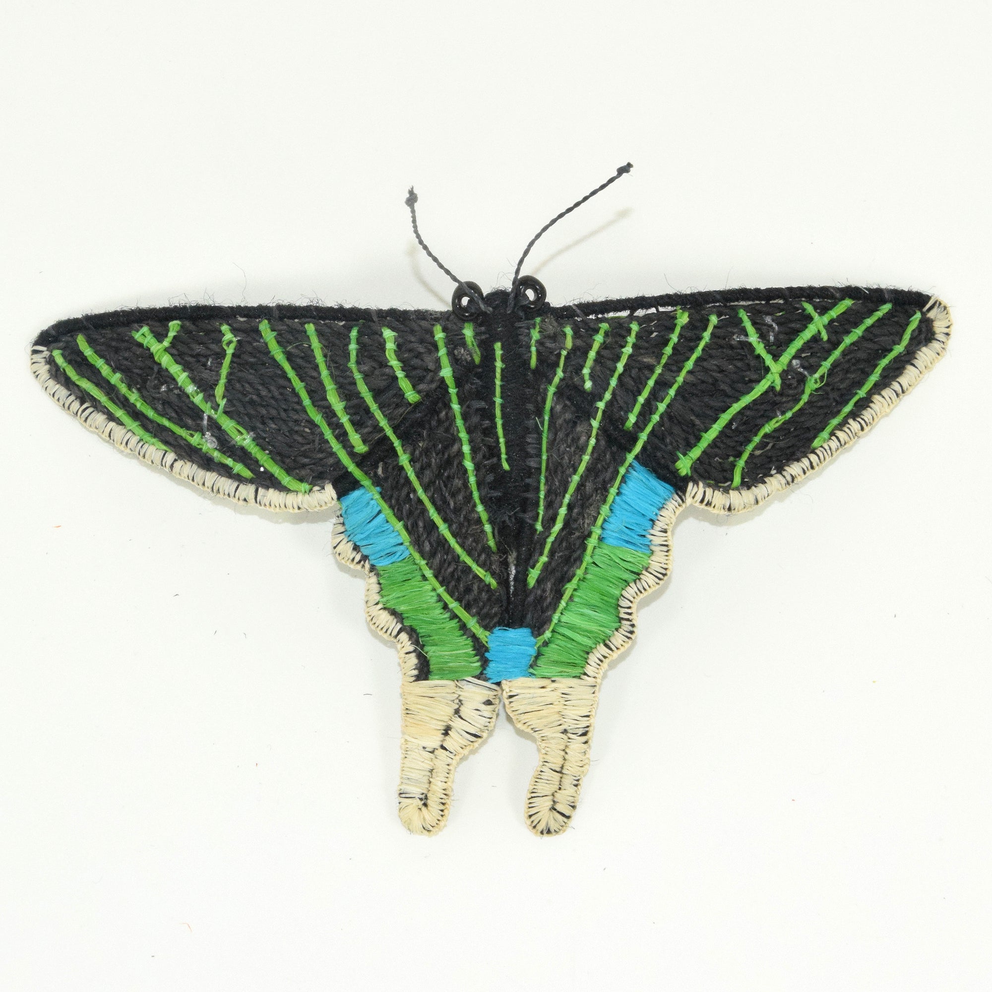 Woven butterfly hair barrettes - Amazon Ecology