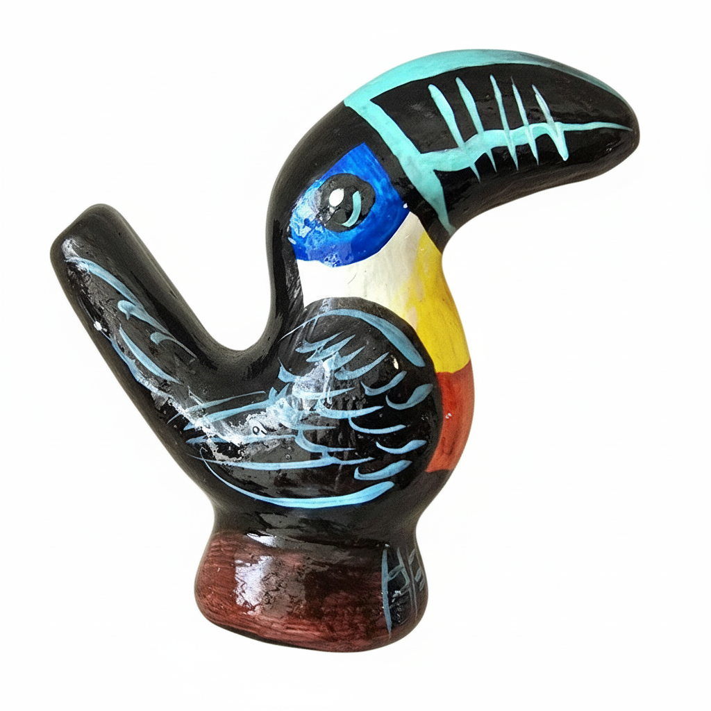 Toucan Ceramic water whistle from the Peruvian Amazon - Amazon Ecology