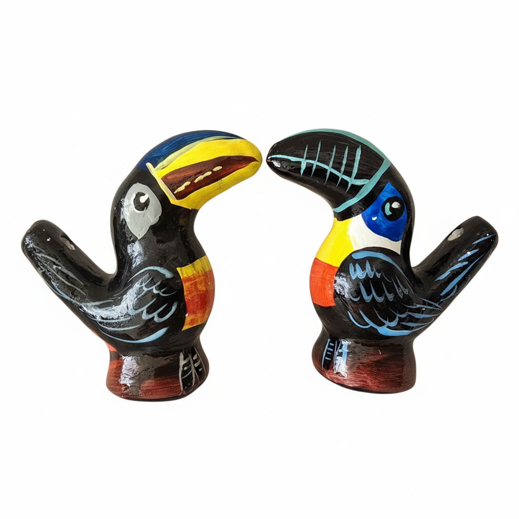 Toucan Ceramic water whistle from the Peruvian Amazon - Amazon Ecology