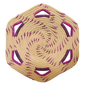 Six-sided premier chambira baskets with two color blend - made by artisans from the Peruvian Amazon