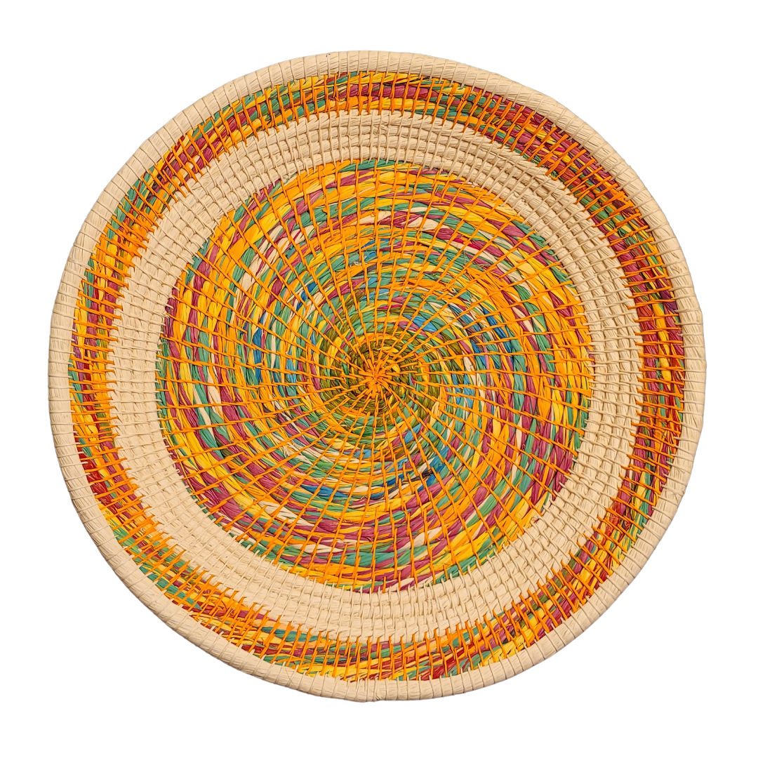 Rainbow Swirl - Fair Trade Basket - Handmade by Peruvian Amazon artisan