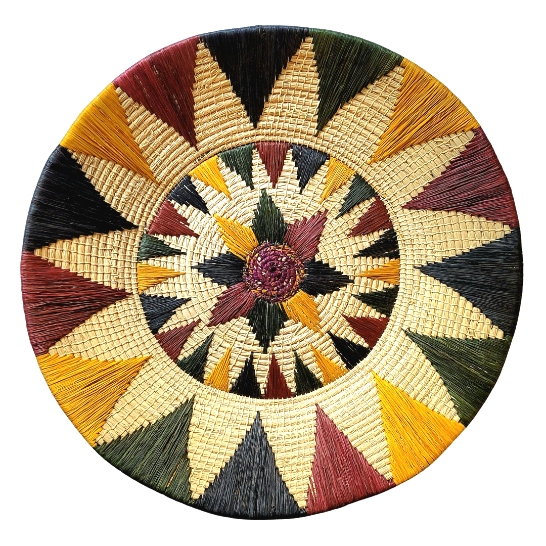 Sunflower Whimsy Handwoven Basket Fair Trade