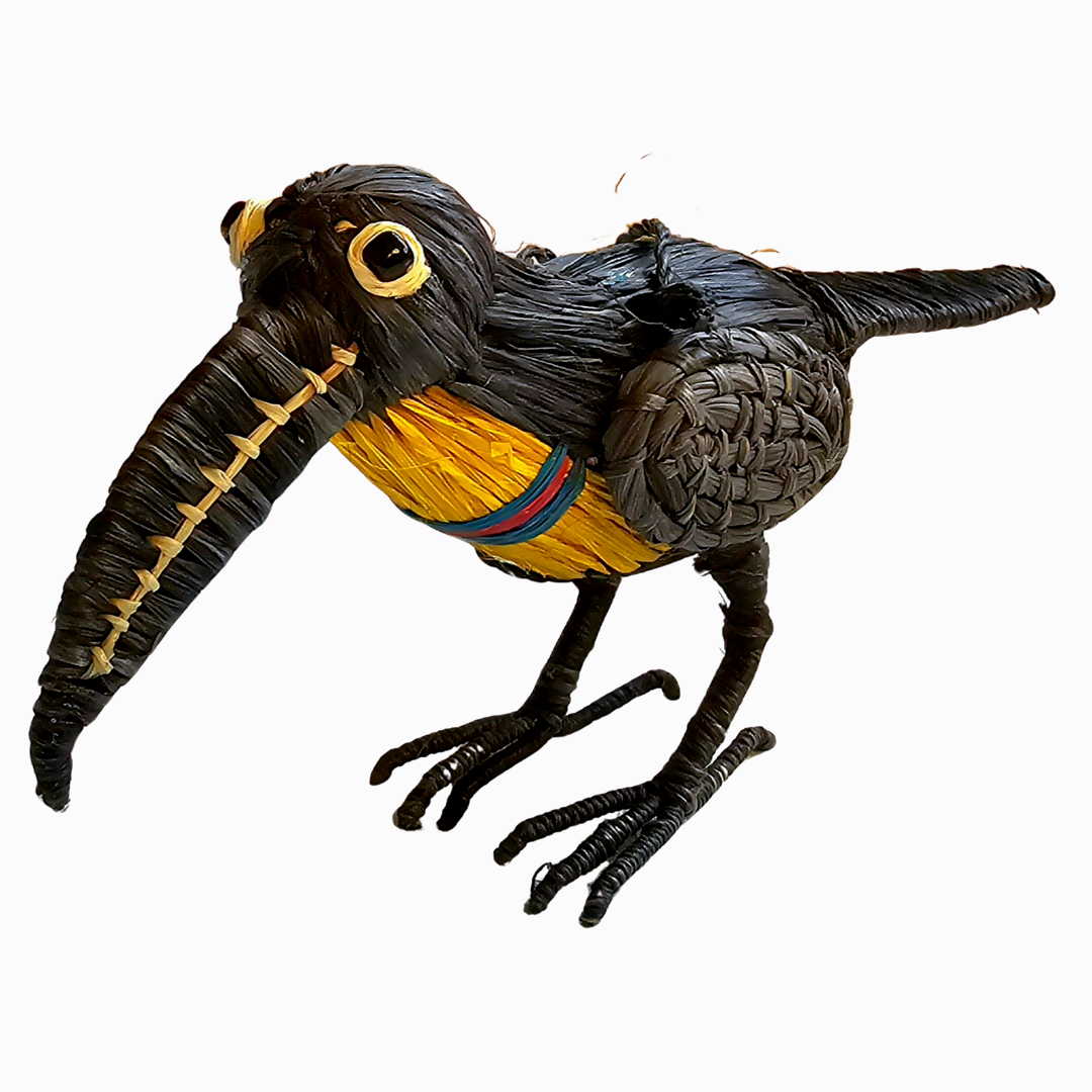 CHESTNUT-EARED ARACARI BIRD - FAIR-TRADE CHRISTMAS TREE ORNAMENT - WOVEN BY PERUVIAN AMAZON ARTISAN