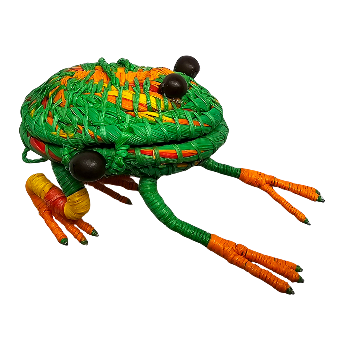 WOVEN FROG FAIR-TRADE CHRISTMAS TREE DECORATIONS - MADE BY PERUVIAN AMAZON ARTISANS