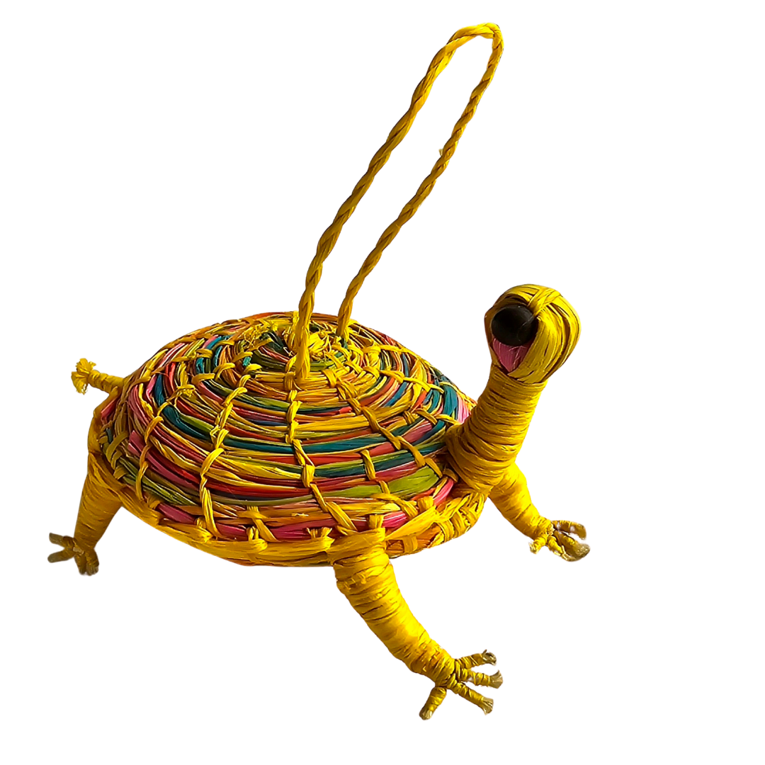 WOVEN TURTLE FAIR -TRADE ORNAMENT - MADE BY PERUVIAN AMAZON ARTISAN