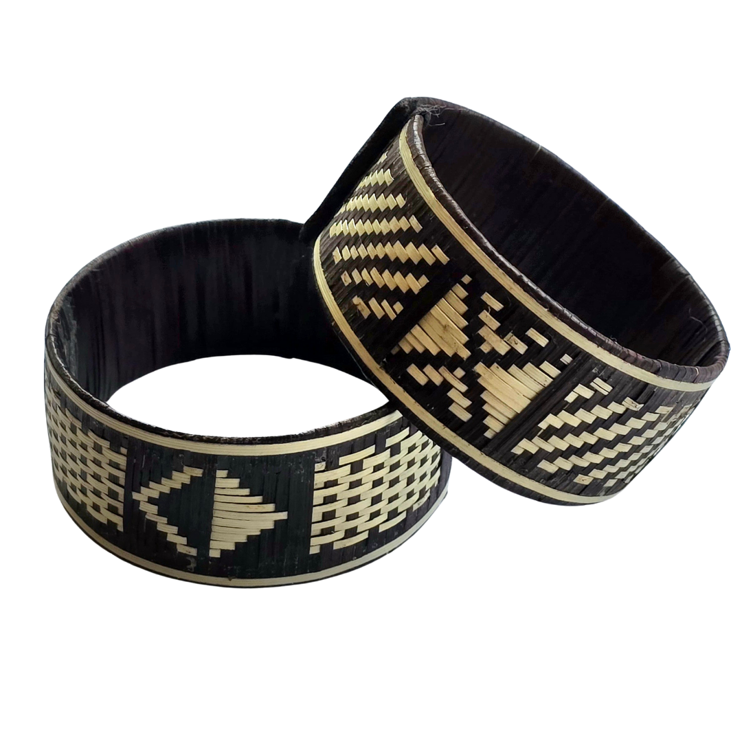 Multi-colored caña flecha wrap-around bracelets from the Peruvian Amazon