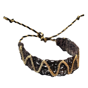 Bora native pattern chambira palm fiber bracelets