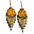 Ayahuasca vine earrings with bamboo dangles - made by Peruvian Amazon artisan