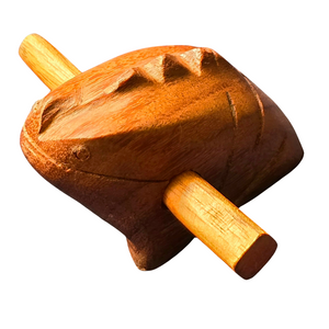 Wooden coqui frog rasp